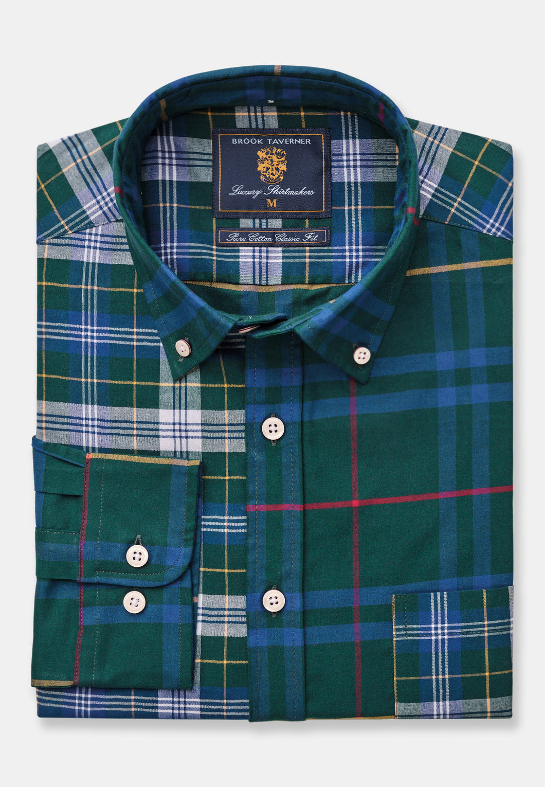 Green Mixed Tartan Check Shirt