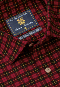 Red Tartan Check Cotton Shirt