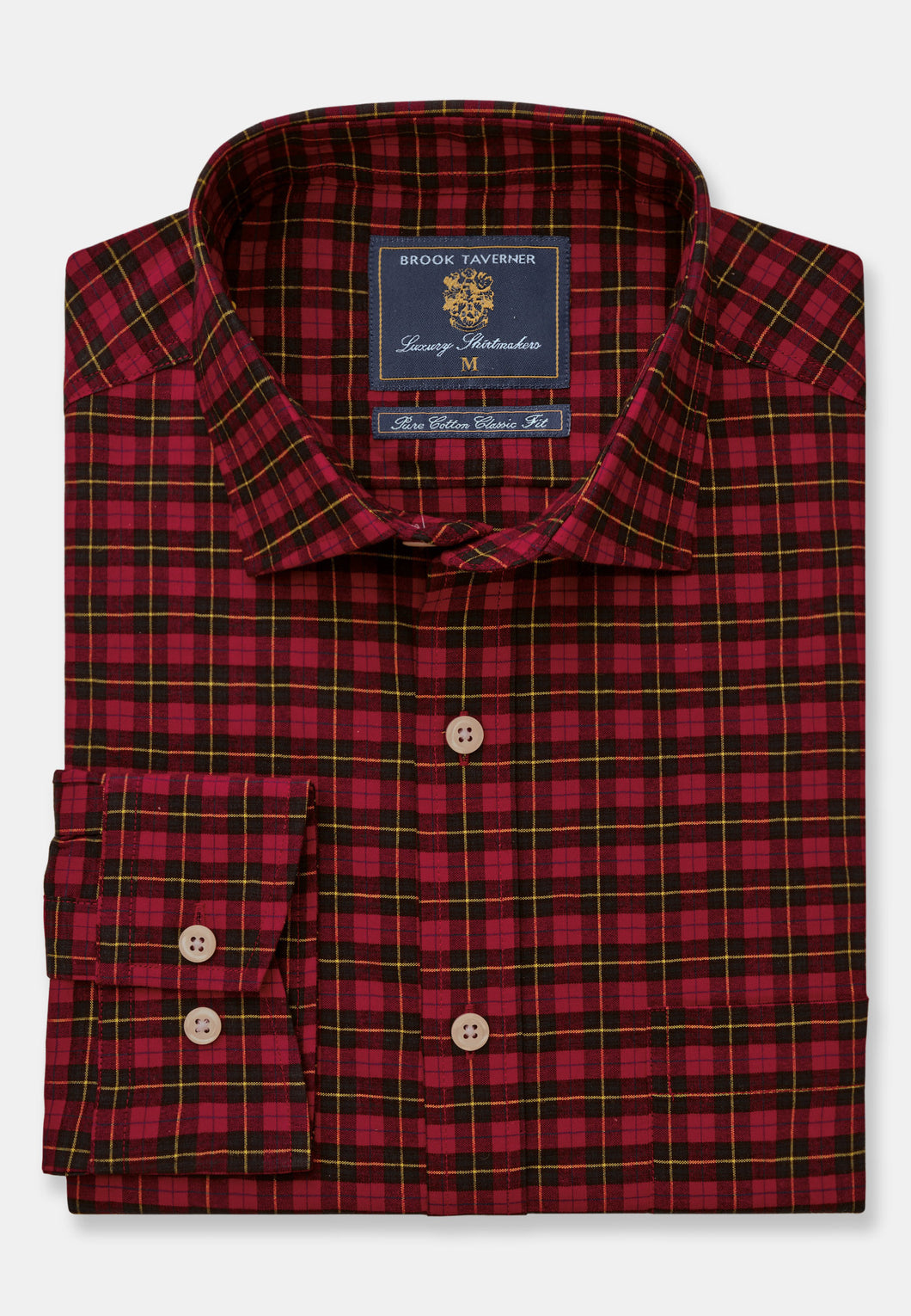 Red Tartan Check Cotton Shirt