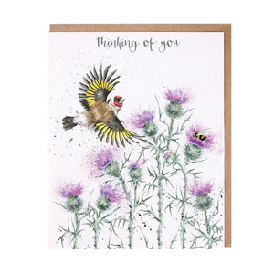 'The Thistle Finch' Thinking of You Card