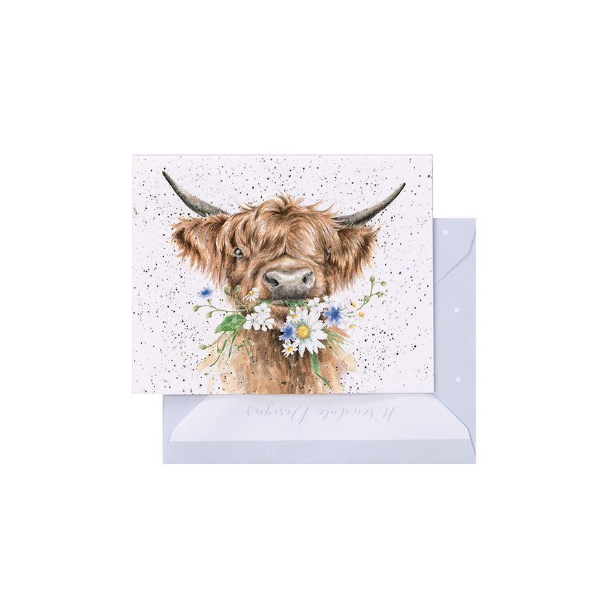 'Daisy Coo' Highland Cow Mini Gift Card