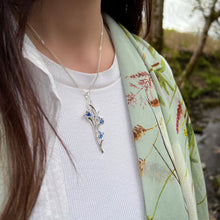 Load image into Gallery viewer, Bluebell 3-flower Pendant Necklace in Sterling Silver
