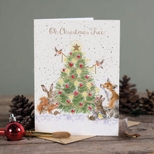 Load image into Gallery viewer, &#39;Oh Christmas Tree&#39; Woodland Animal Card
