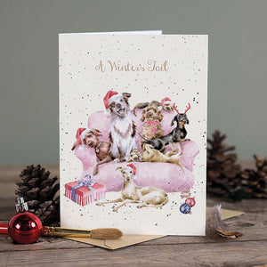 'A Winter's Tail' Dog Card