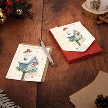 Load image into Gallery viewer, &#39;Please Stop Here&#39; Robin Christmas Card Pack

