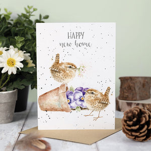 'New Digs' Wren New Home Card