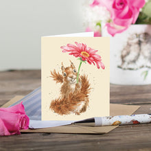 Load image into Gallery viewer, &#39;Flowers Come After Rain&#39; Squirrel Mini Gift Card
