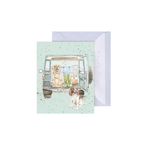 Wrendale 'Paws for A Picnic' Spaniel and Labrador Mini Gift Card