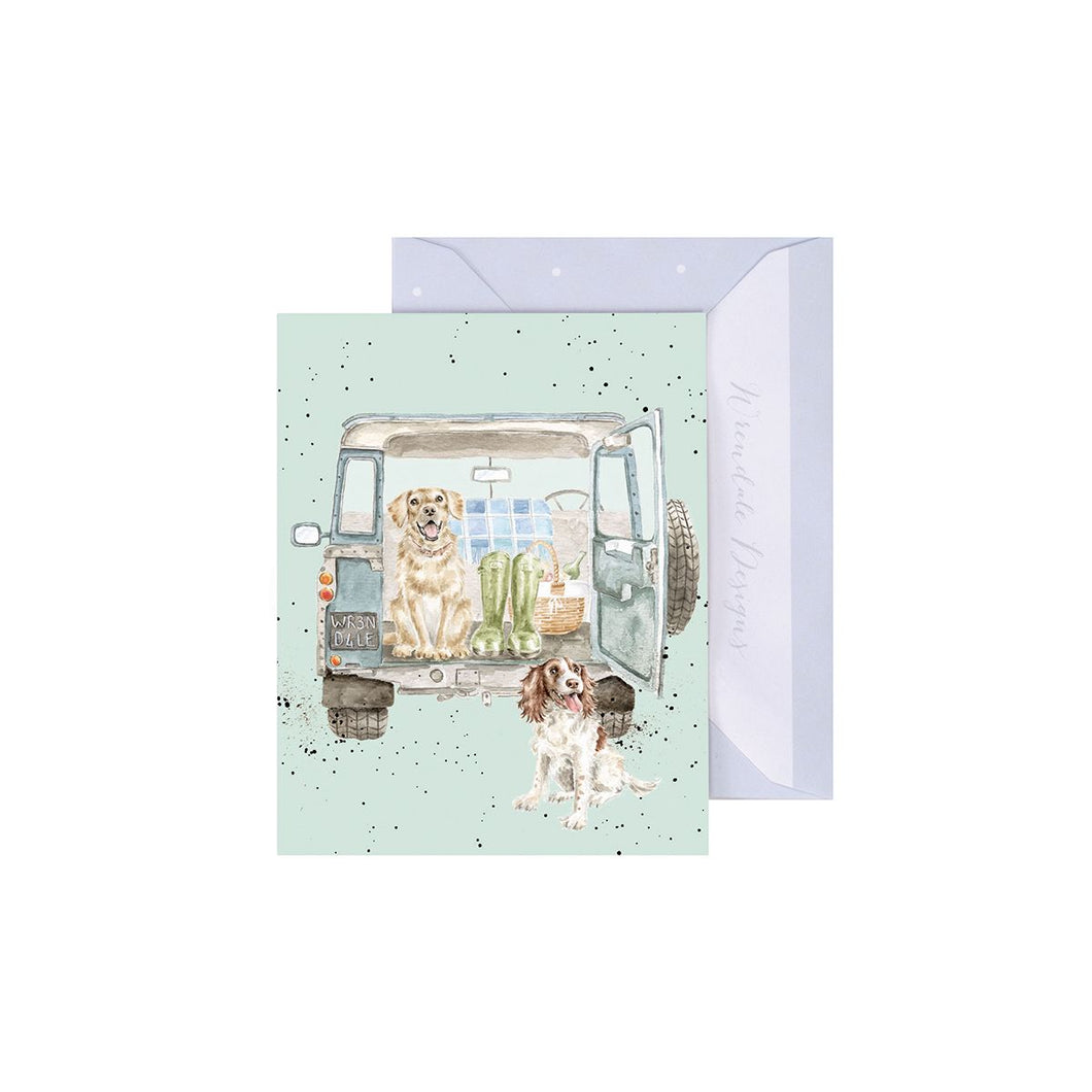 Wrendale 'Paws for A Picnic' Spaniel and Labrador Mini Gift Card