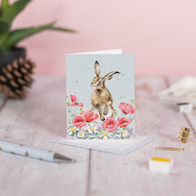 Load image into Gallery viewer, &#39;Field of Flowers&#39; Hare Mini Gift Card
