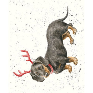 Daschund Through the Snow Mini Holiday Card