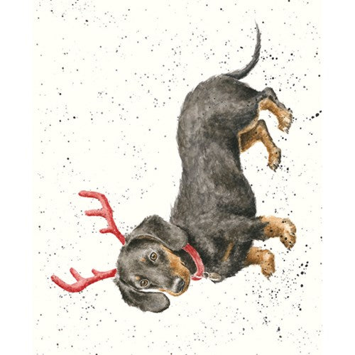 Daschund Through the Snow Mini Holiday Card