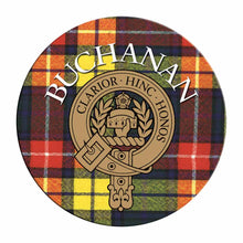 Load image into Gallery viewer, Clan Crest Tartan Coaster
