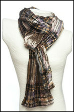 Load image into Gallery viewer, Twisted Tartan Silk Velvet with Pewter Scarf Ring
