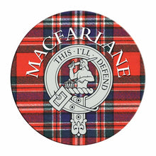Load image into Gallery viewer, Clan Crest Tartan Coaster
