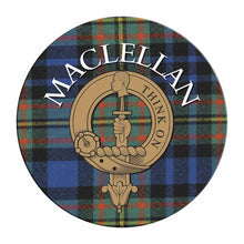 Load image into Gallery viewer, Clan Crest Tartan Coaster
