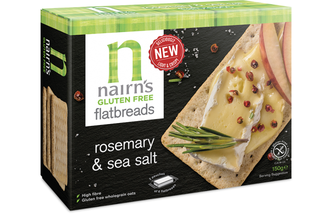 Nairns Gluten Free Rosemary and Sea Salt Flatbread