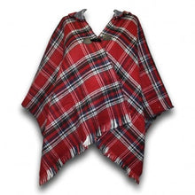 Load image into Gallery viewer, Tartan Poncho with hood
