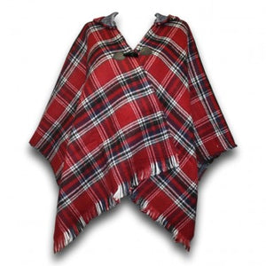 Tartan Poncho with hood