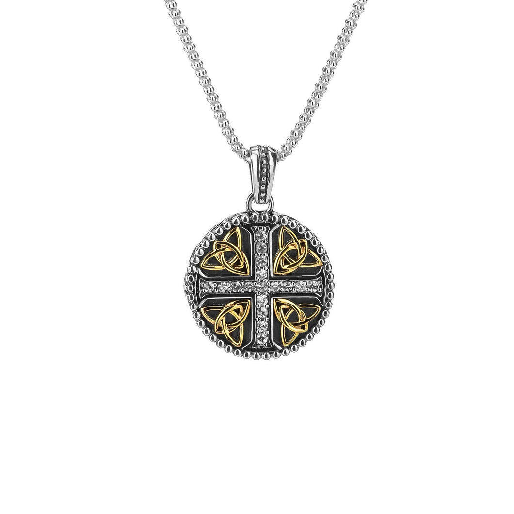 White Sapphire Cross Pendant
