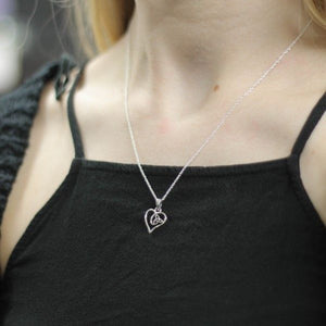 Celtic Trinity Knot Silver Heart Pendant 'Kady'